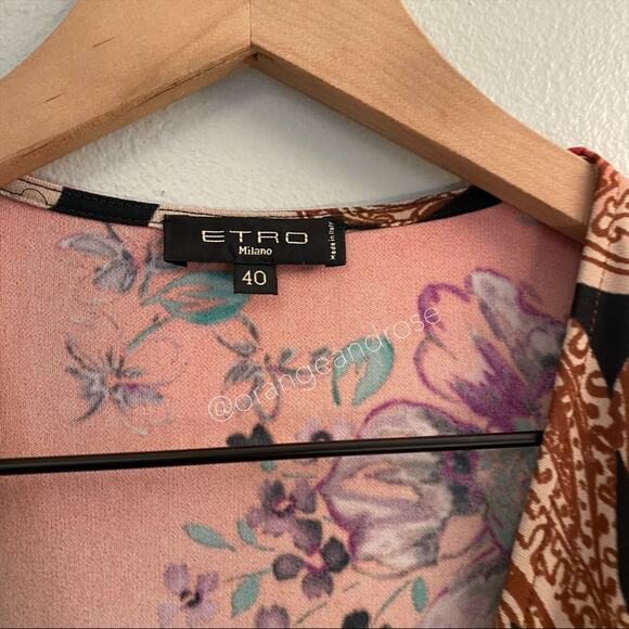 ETRO Milano Orange Mini Dress XS - Picture 4 of 12